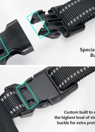 PHOEPET 2019 Upgraded No Pull Dog Harness, Reflective Adjustable Vest, with a Training Handle + 2 Metal Leash Hooks+ 3 Snap Buckles +4 Slide Buckles(XL, Royal Blue)