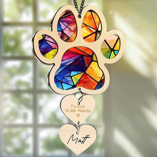 Pet Memorial Ornament for Christmas Tree Xmas Hanging Dog Cat Ornament Sympathy Gift Loss of Pet Passing Away Remembrance Keepsake for Pet Lover Ideas Gift in Loving Memory of Pet PS28-N4