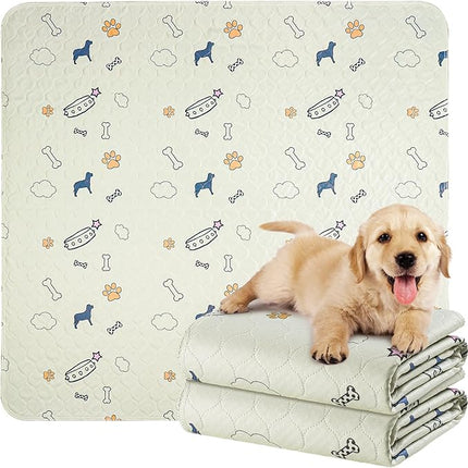 Washable Pee Pads for Dogs Large 48" x 48" 2-Pack Reusable Puppy Pads Pet Training Pads, Fast Absorb Dog Mats, Waterproof Whelping Pad, Non-Slip Protects Against Urine Leakage