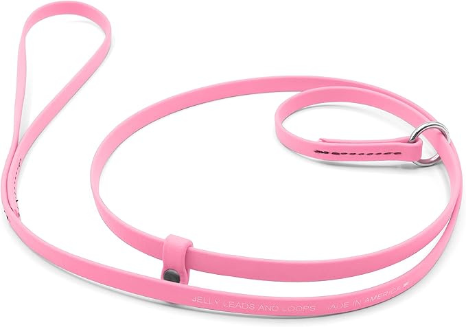 Jelly Pet Grooming Lead for Dogs | Great for Kennels, Veterinarians and Dog Grooming Salons | Biothane Leash - Easy to Clean, Waterproof & Durable Noose Loop | Made in USA | 3/8'' x 4'