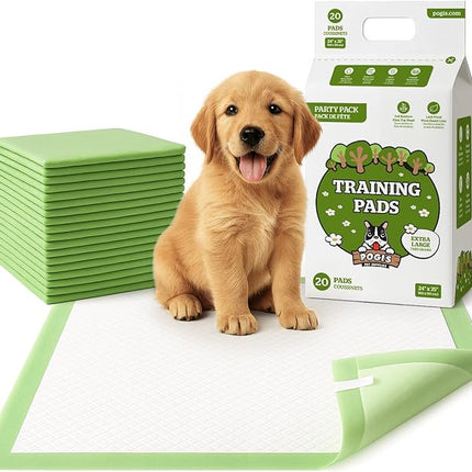 Pogi’s Potty Pads with Sticky Tabs – XL, Super Absorbent, Odor Blocking, 40-Count (24x35in)