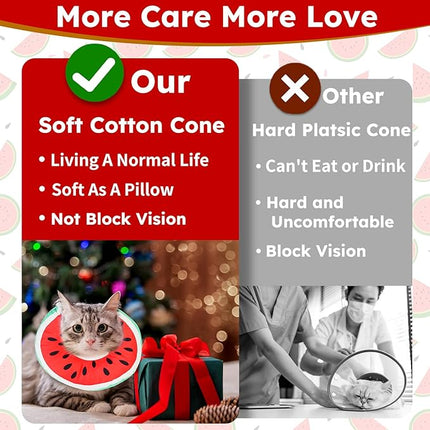 Cat Cone Collar Soft, Waterproof Cat Recovery Collar for Wound Healing Cute Donut Adjustable Kitten Cones to Stop Licking Comfortable NEC Elizabethan Collars for Cats Kittens After Surgery