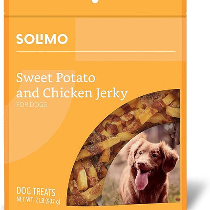Amazon Brand - Solimo Sweet Potato & Chicken Jerky Dog Treats, 2 pounds