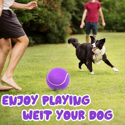 Big Tennis Ball for Dogs, Giant Dog Tennis Ball Toy Large Outdoor Sports Gift for Small Medium Large Dog (Purple, 9.5 inch)