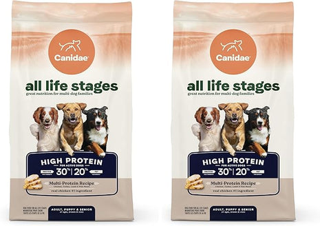 CANIDAE All Life Stages High Protein Dry Dog Food, Multi-Protein Recipe, 4 lbs. (Pack of 2)
