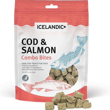 Icelandic+ Plus Cod & Salmon Combo Bites Dog Treat 3.0-oz Bag