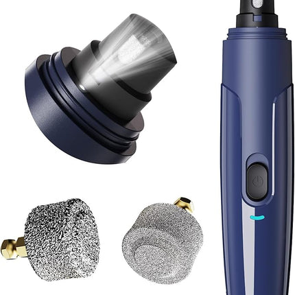 Bonve Pet Nail Grinder for Dogs - Electric Dog Nail Trimmers with 2 LED Lights Super Quiet, Coarse & Fine Wheels. Rechargeable, 2 Speeds for Small Large Dogs & Cats