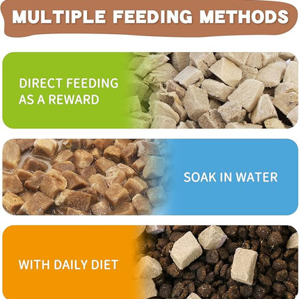 Freeze Dried Raw Cat and Dog Treats, Healthy Limited Ingredient Duck Cube Weight Control Traing Treats for Small Dogs Cats 4.6 Ounce