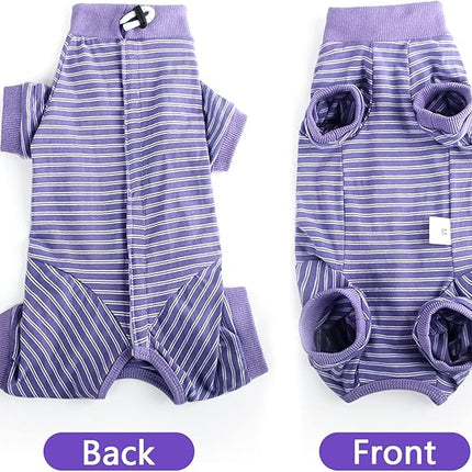 LIANZIMAU Cat Surgical Recovery Suit Professional for Male Female Dog Abdominal Wounds Cone E-Collar Alternative Anti-Licking Pet Surgical Recovery Pajama Suit Soft Fabric Onesie for Cats