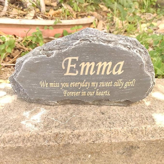 Personalized Pet Memorial Stone, Custom Dog Memorial Stone, Cat Memorial Stone by Waterproof Resin, Dog Loss Gift