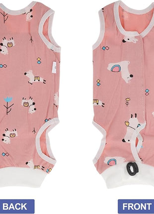 Cat Recovery Suit, Soft Breathable Cat Surgeries Suit, Cat Onesie for Cats After Surgeries, Prevents Licking Wounds, M, Pink