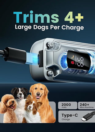 oneisall Dog Clippers for Grooming Thick Hair,Low Noise Dogs Grooming Kit with Detachable Stainless Steel Blade,Dog Shaver for Thick/Matted/Knotted/Fine/Wave/Curly Hair,PC18