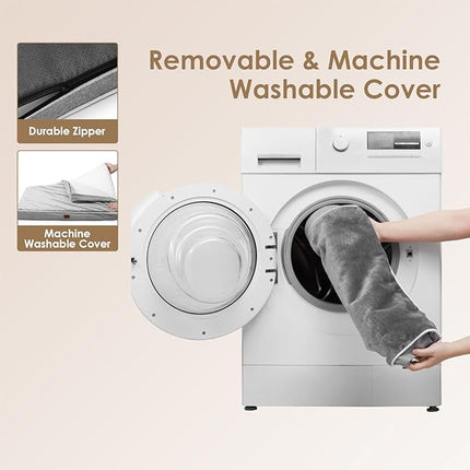 EHEYCIGA Waterproof Dog Bed Orthopedic 47"x29", Memory Foam Pet Bed for XXLarge Dog Bed, Washable Pet Mat with Removable Cover, Grey