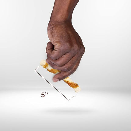 Better Belly Proteins with Real Venison Small Rolls 6 Count, Digestible Rawhide for Dogs, 4.2 OZ (Pack of 4)