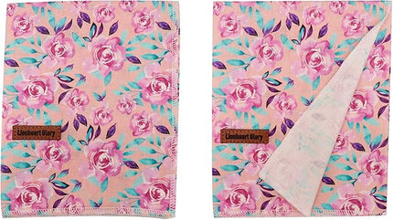 Lionheart glory Pink Dog Bandana 1 Pack Washable Soft Cotton Floral Bibs Scarf, Adjustable Kerchief Square Dog Bandanas for Large Dogs