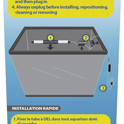 Tetra Hidden LED Stick 6 Inches, Brilliant White Aquarium Light for Tanks Up to 15 Gallons, Model Number: 26658