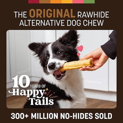 Earth Animal No Hide Chews - Long Lasting Rawhide Free Medium Dog Chews Rolls, Venison - 2 Count
