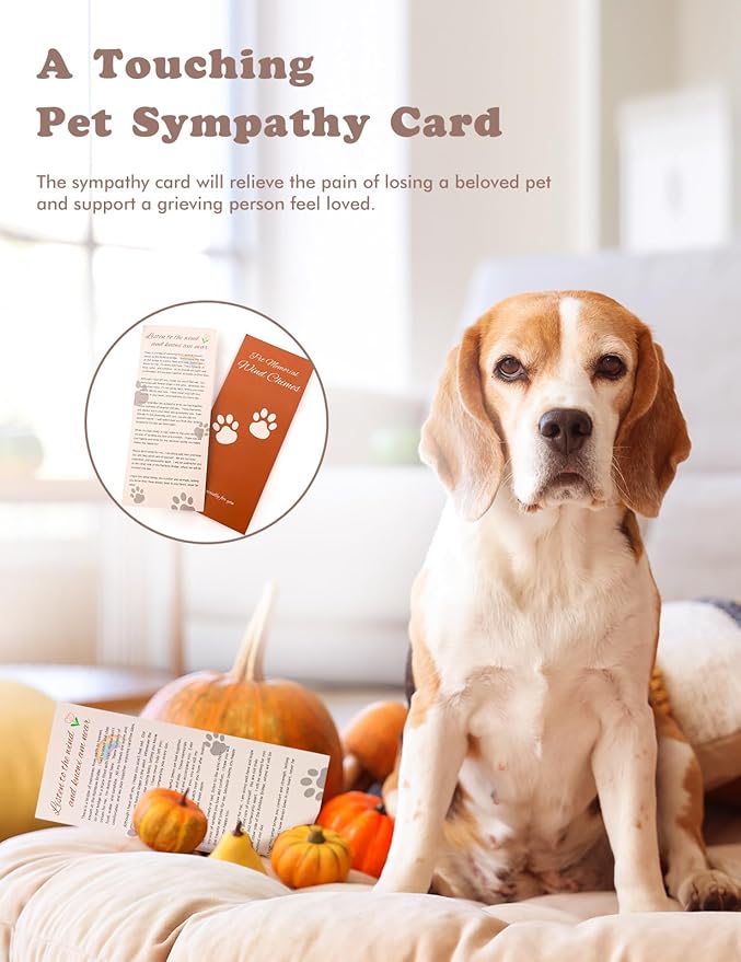 Dog Memorial Gifts for Loss of Dog, Pet Memorial Gifts for Dogs, 26'' Memorial Gifts Wind Chimes, Loss of Dog Sympathy Gift with Poem Card for Cat, Pet Remembrance Gift Dog for Garden, Patio