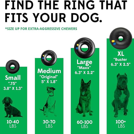 Goughnuts — Dog Toys for Aggressive Chewers | Virtually Indestructible Dog Toys for Breeds Such as Pit Bulls and German Shepherds | Heavy Duty Dog Toy | Rubber | Extra Large