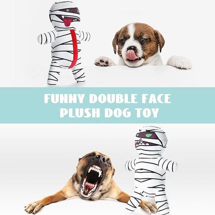 Nocciola Zombie Mummy Dog Toys with Organs: Funny Cool Hide and Seek Squeaky Chew Toys for Puppies, Small and Medium Size Breed, Plush Stuffed Cognitive Puzzle Toys for Training