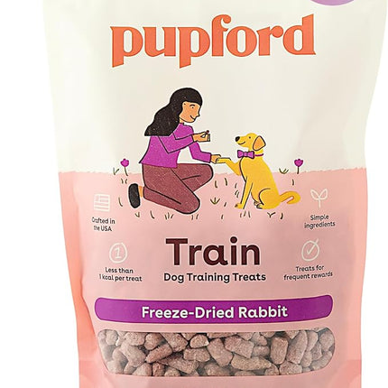 Pupford Freeze Dried Training Treats for Dogs & Puppies, 475+ Two Ingredient Bites (Rabbit, 4 oz)