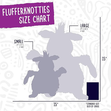 HuggleHounds Knottie Plush Dog Toy - Dog Stuffed Animal Toy, Puppy Toys, Squeaky Dog Toy for Small, Medium & Large Dogs, Soft Fleece, Durable Plush to Keep Them Busy - Ellamae Elephant, Small