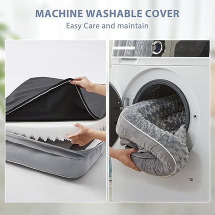 BFPETHOME Orthopedic Dog Beds for Extra Large Dogs, Waterproof Sofa XXL Dog Bed with Sides, Non-Slip Bottom and Egg-Crate Foam Big Pet Couch Bed with Washable Removable Cover,Pet Bed for Large Dogs