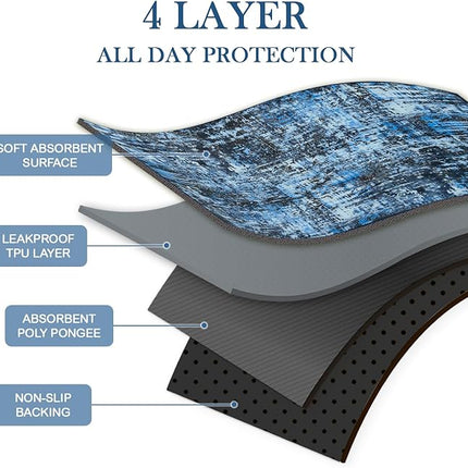 Qeils Washable Pee Pads for Dogs, 2 Pack Reusable 36x41 Super Absorbent Leakproof & Non-Slip Puppy Pads