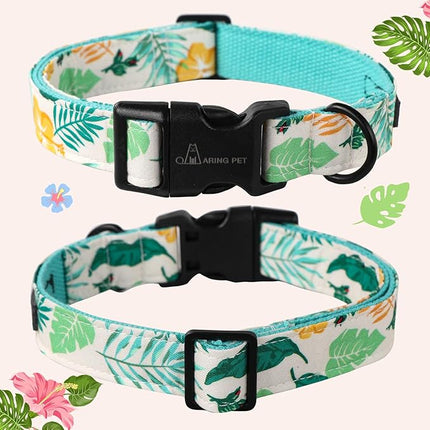 ARING PET Summer Dog Collar-Lightweight Dog Collar for Medium Dogs, Adjustable Comfortable Cotton Pet Collars for Small Medium Large Dogs, Medium