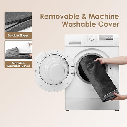 EHEYCIGA Waterproof Dog Bed Orthopedic 30"x20", Memory Foam Pet Bed for Medium Dogs, Washable Pet Mat with Removable Cover, Dark Grey