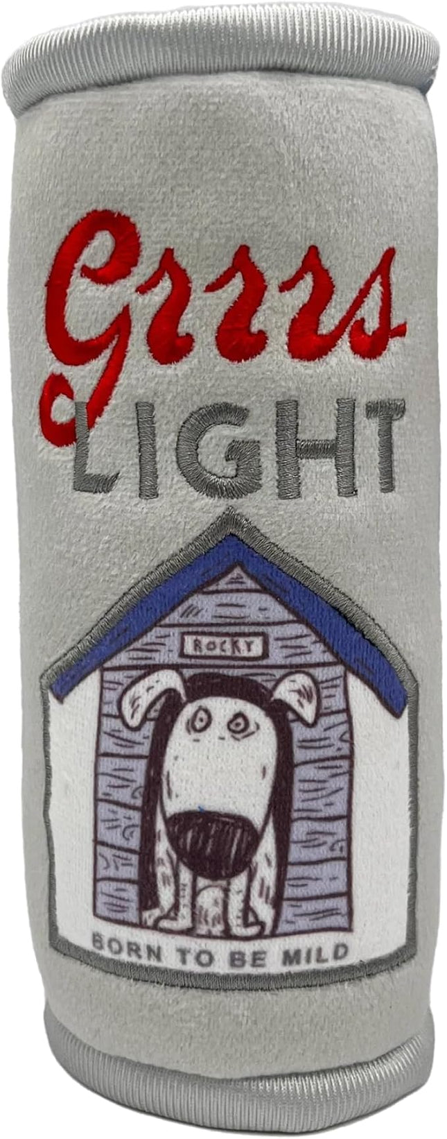 Huxley & Kent Funny Dog Toy w/Squeaker – Power Plush Squeaky Dog Toys for Small, Medium & Large Dogs – Soft Stuffed Animal for Indoor Play & Fetch - Grrrs Light, Large