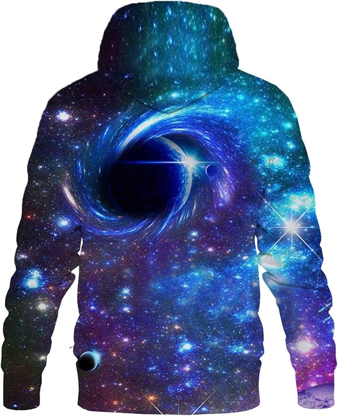 Yasswete Unisex Adults 3D Printed Fashion Hoodies for Men Women Pullover Novelty Sweatshirts with Big Pockets