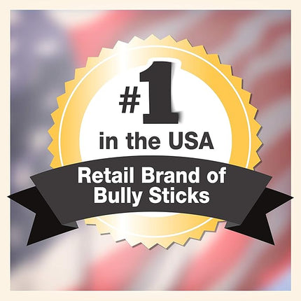 Cadet Bully Sticks for Small Dogs – All-Natural Beef Pizzle, High Protein, Low Fat, Long-Lasting, Grain & Rawhide-Free Dog Chews for Aggressive Chewers, Small (6 Ounce)