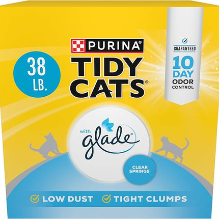 Purina Tidy Cats Clumping Multi Cat Litter, Glade Clear Springs - 38 lb. Box