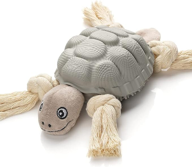 Dog Toys, Multi-Function Chew Toy for Teeth Cleaning, Food Dispensing Toys Medium, Large Dogs (Turtle, Grey)