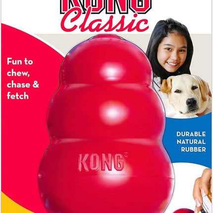 KONG Classic Stuffable Dog Toy - Fetch & Chew Toy for Dogs - Treat-Filling Capabilities & Erratic Bounce for Extended Play Time - Durable Natural Rubber Material - for Extra Large Dogs