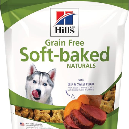Hill's Grain Free Soft Baked Naturals, All Life Stages, Great Taste, Dog Treats, Beef & Sweet Potato, 8 oz Bag