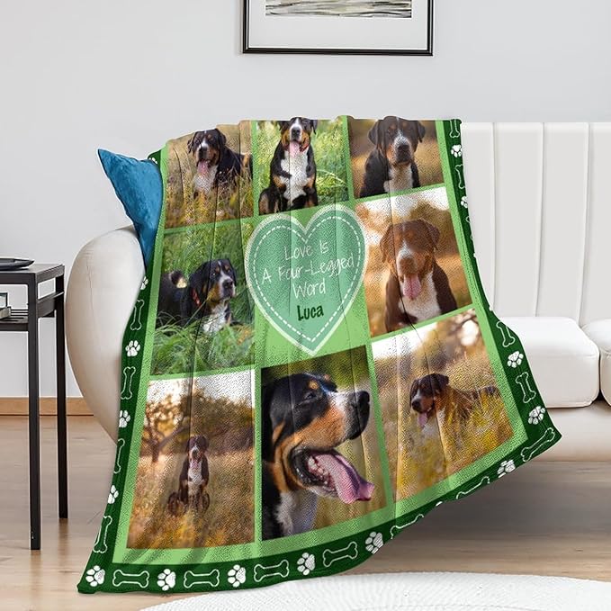 Artsadd Dog and Cat Memorial Gifts, Pet Loss Memorial Blanket, Custom Dog Blanket, Personalized Pet Remembrance Gifts, Loss of Pet or Cat Remembrance Sympathy Grief Condolence Bereavement Gifts