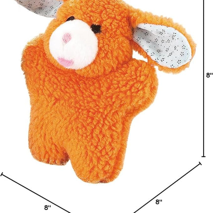 Zanies Cuddly Berber Baby Bunny Dog Toys, Orange 8-Inch