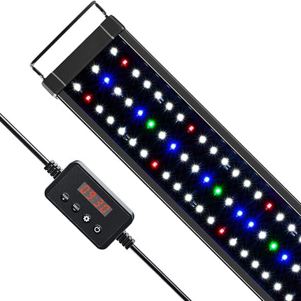 NICREW ClassicLED Plus LED Aquarium Light with Timer, Planted Fish Tank Light 18 Watts for 24-30 Inch, Daylight and Moonlight Cycle