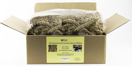 5lbs Wholesome Spray Millet for Birds – Grown, Harvested & Packed in The USA – 100% Natural, Sun‑Dried Bird Treat – Foraging Millet for Parakeets, Cockatiels, Conures, Budgies & Parrots