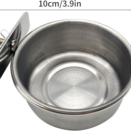 Tfwadmx Bird Feeding Dish Cups Parrot Food Bowl Clamp Holder Coop Cup, Bird Cage Water Bowl for Parakeet African Greys Conure Cockatiels Lovebird Budgie Chinchilla