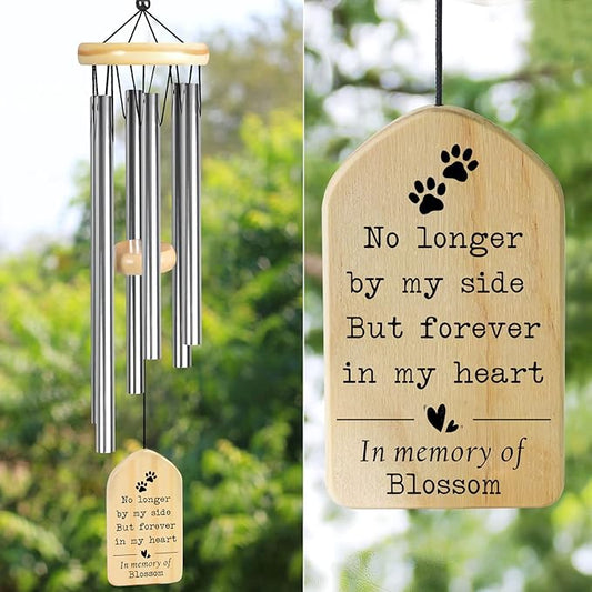 Dog Memorial Gifts, Jocidea Personalized Pet Memorial Wind Chime, Loss of Dog Sympathy Gift, Pet Remembrance Gifts, in Memory of Dog Cat, Loss of Pet - Pet Forever in My Heart
