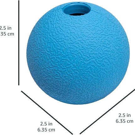 Amazon Basics Dog Toys, Interactive Fetch Rubber Balls, (Pack of 10), 2.5 inch, Multi-Color Blue/Orange