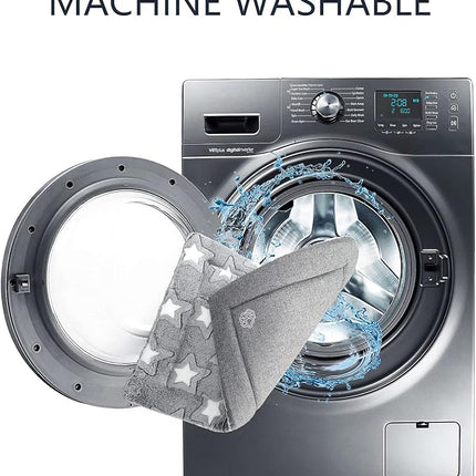 EMPSIGN Dog Crate Pad - Reversible Kennel Mat (Cool & Warm), Machine Washable, Cozy Star Pattern Sleeping Pad for Small Medium Large Dogs, All-Season Pet Bed, Suitable for 36"x24" Dog Crate, Grey