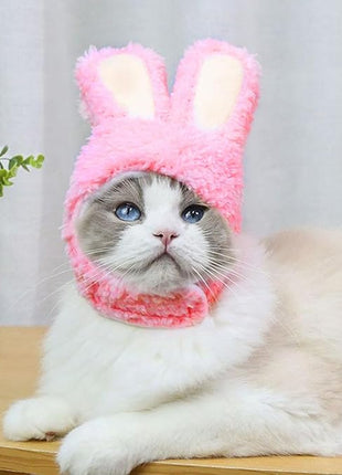 Cat Bunny Rabbit Ears Hat Costumes, Rabbit Ears for Dogs Party Costume Easter, Pet Accessory Cute Headwear, Easter Pet Costume for Cats Small Dogs Puppy (Pink)