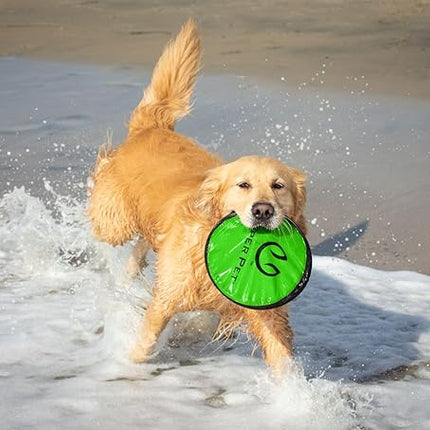 Hyper Pet Flippy Flopper 9" Flying Disc Soft Dog Toy, Floats in Water & Safe on Teeth, for All Breeds, Pack of 5 (Colors May Vary)