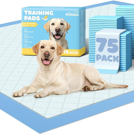 75-Pack XX-Large Puppy Pads - 38" x 28" Pee Pads for Dogs Potty Training with Leak-Proof Quick-Dry Design, 6-Layer Wee Wee Pads for Dogs, Blue