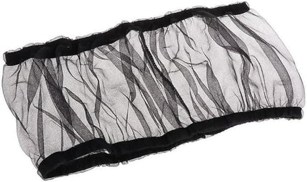 Bird Cage Seed Catcher Seeds Guard Parrot Nylon Mesh Net Cover Stretchy Shell Skirt Traps Cage Basket Soft Airy (Black)