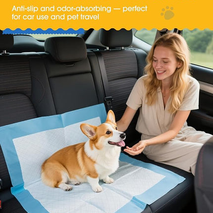 75-Pack XX-Large Puppy Pads - 38" x 28" Pee Pads for Dogs Potty Training with Leak-Proof Quick-Dry Design, 6-Layer Wee Wee Pads for Dogs, Blue